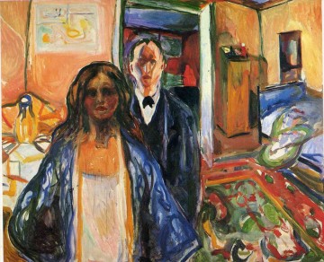 Edvard Munch Painting - el artista y su modelo 1921 Edvard Munch